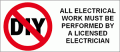Don’t DIY. All electrical work must be performed by a licensed electrician.